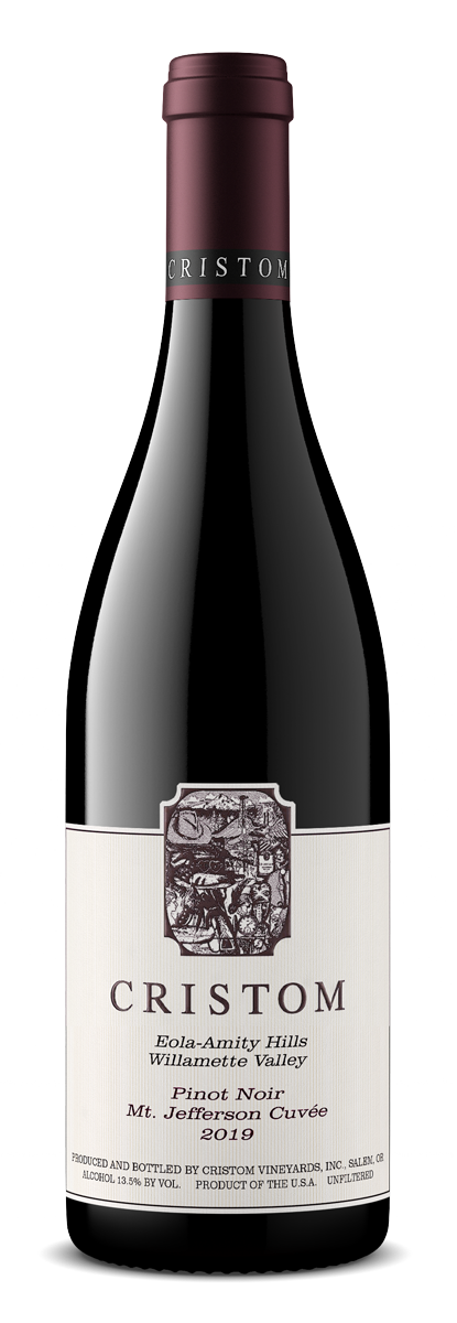 Bottle of Cristom Vineyards 2019 Pinot Noir