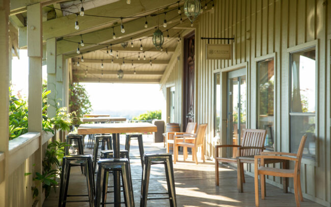 Cristom Vineyards Tasting Room Side Patio Deck