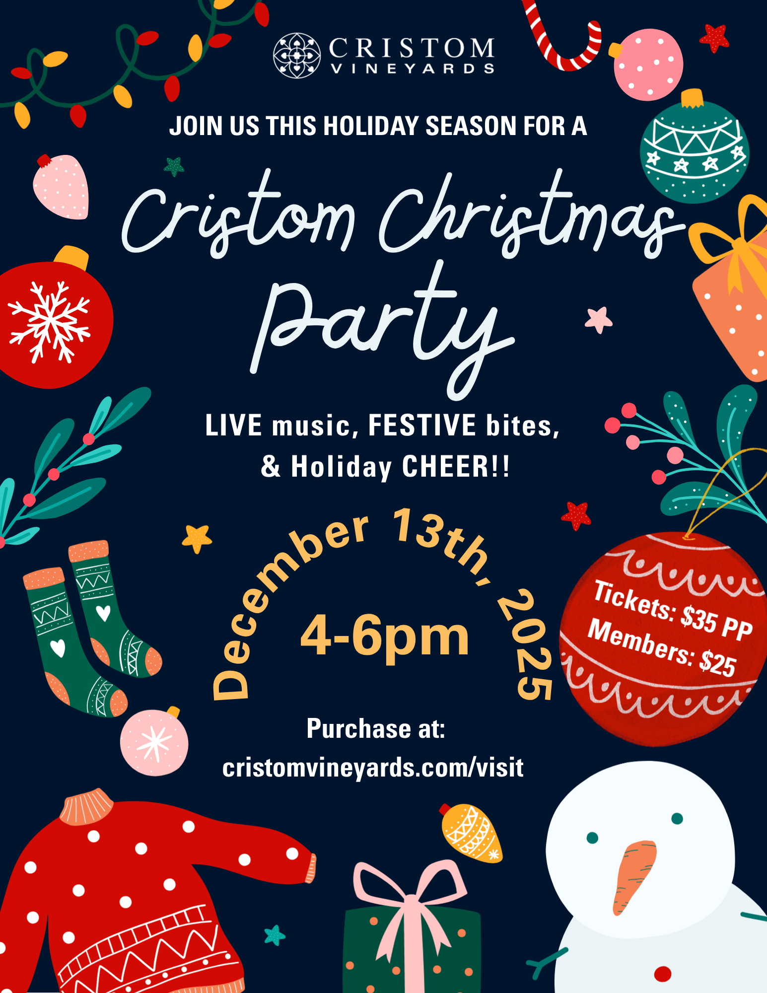 A Cristom Christmas event