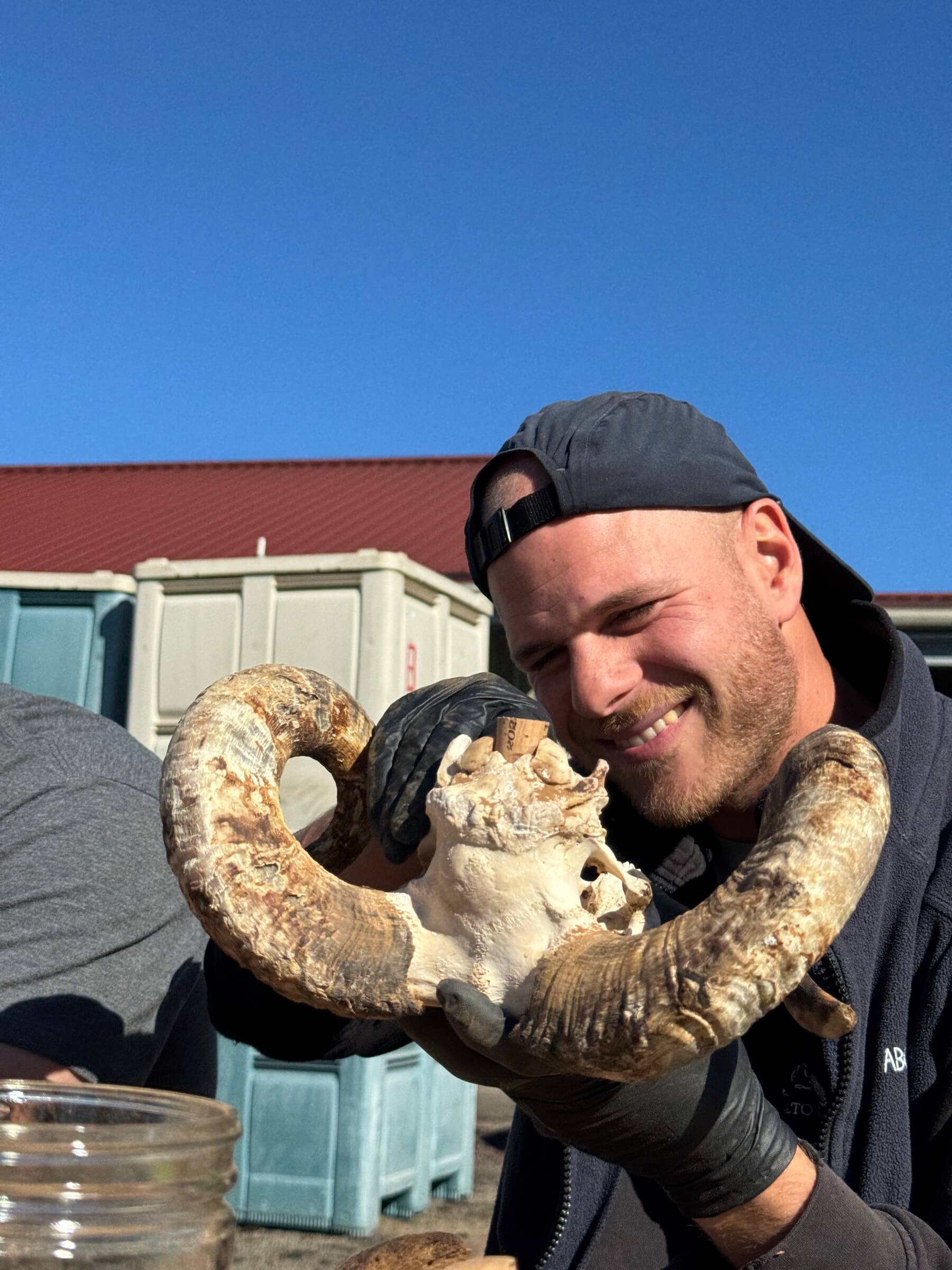 Cristom Vineyards Harvest Intern 2025 Holds a Biodynamic Prep