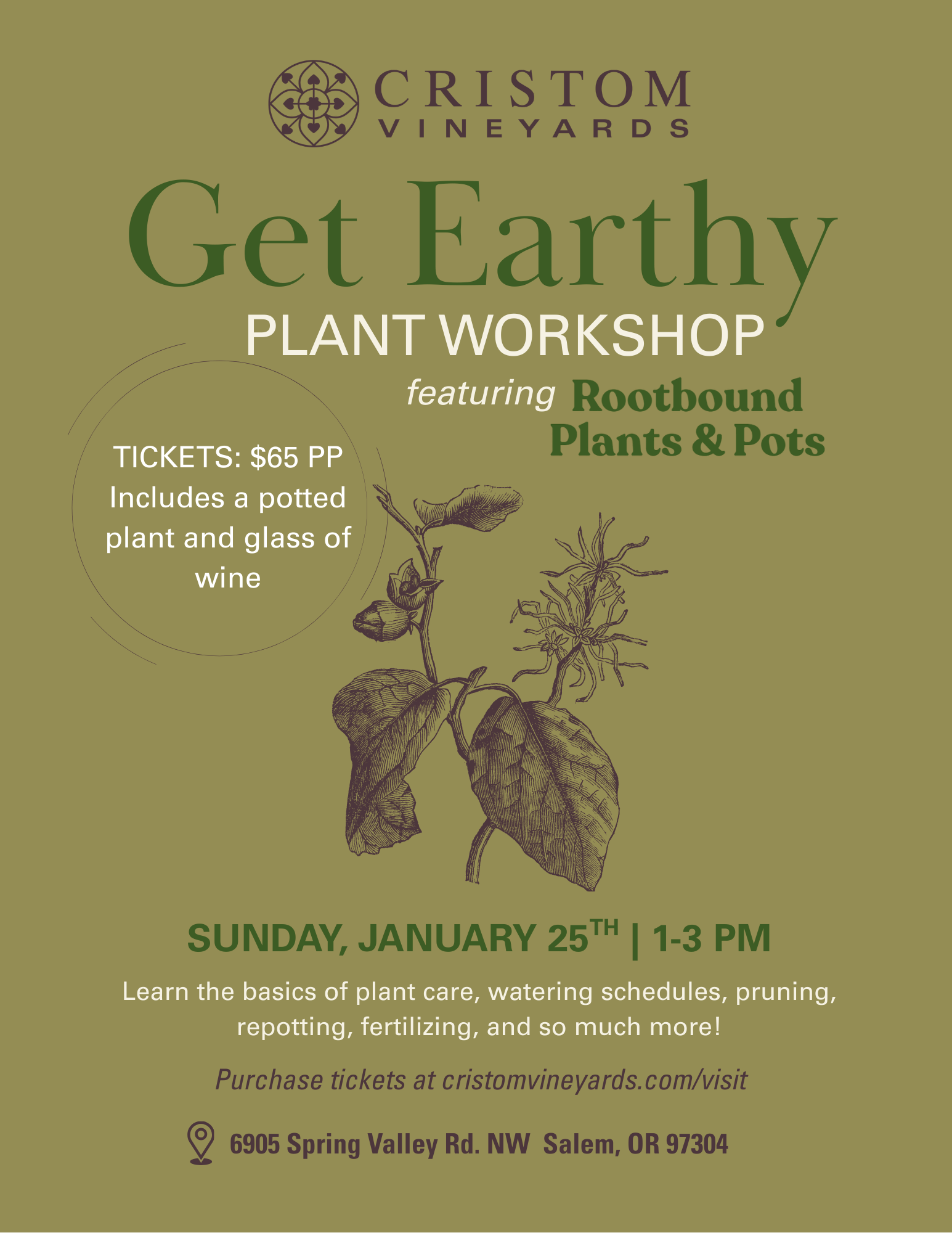 Cristom Vineyards Get Earthy Plant Workshop