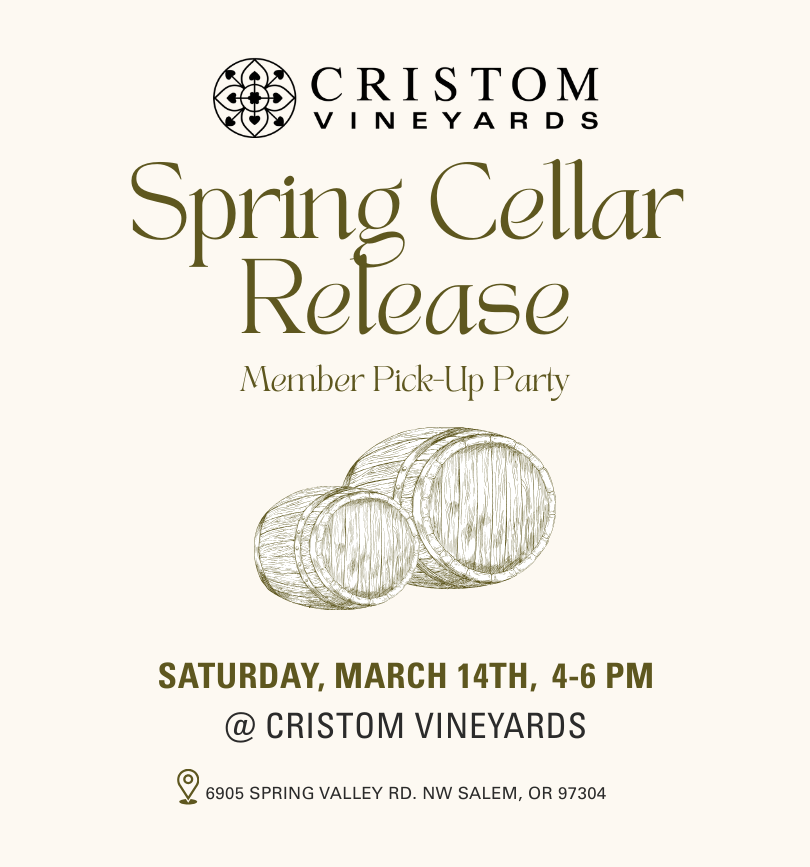 Cristom Spring 2026 Members Pick-up Party